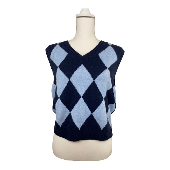 bp Sweaters - Bp NWT DISCO VEST SWEATER, NAVY BLUE DIAMOND, SMALL